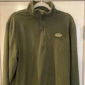 Mens L Drake 1/4 fleece pullover